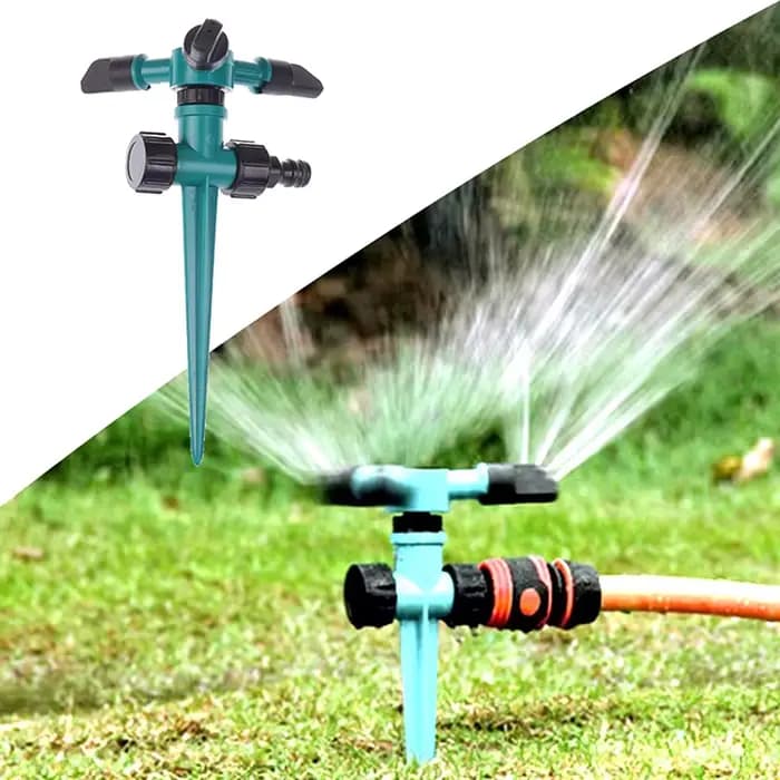 Arroseur de jardin rotatif inséré dans le sol, arroseur de pelouse pour cour, irrigation automatique à trois fourches, résistant à 360