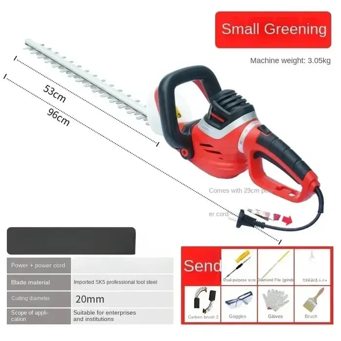 Taille-haie filaire Thomas Europe 220 V avec lame double action de 22 pouces et poignée ergonomique