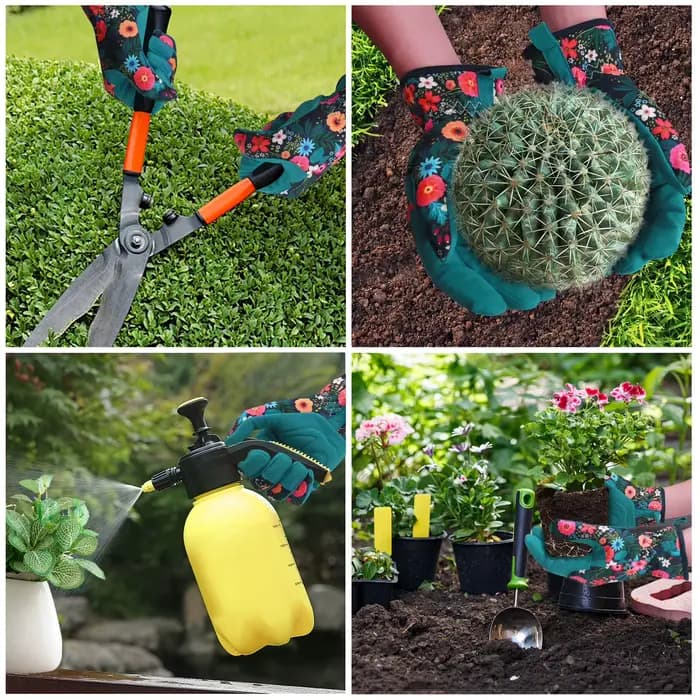 Gants de jardinage en cuir respirant pour femmes