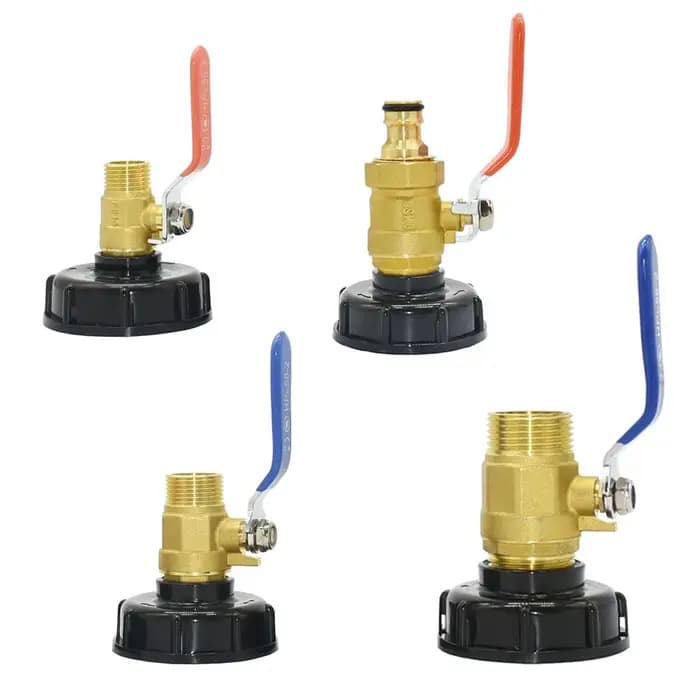 Connecteur à filetage mâle S60 à 1/2 3/4 1 pouce, Valve en laiton, adaptateur de robinet de réservoi