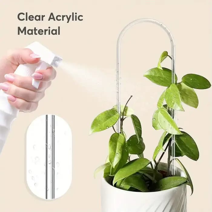 Support pour plantes en acrylique en forme de U, 2 pièces, cadre d'escalade élégant pour plantes, su