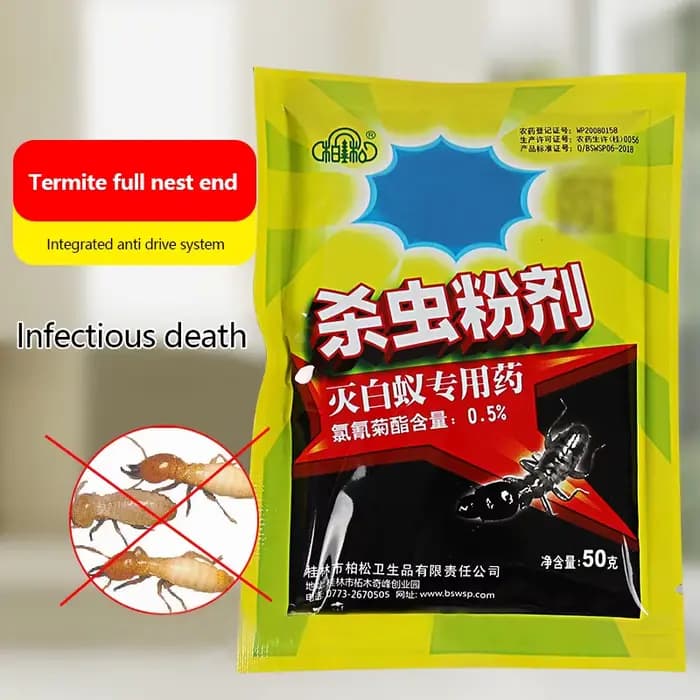 Agent insecticide en poudre efficace pour l'élimination des termites et des fourmis infectieuses