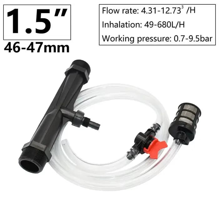Tube d'irrigation Venturi 1/2 "3/4" 1 "1.5 "filetage Agriculture Venturi engrais injecteur ferme fer