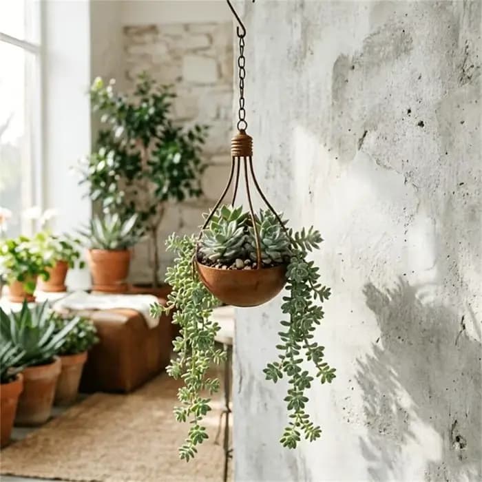 Pot fleurs décoratif suspendu