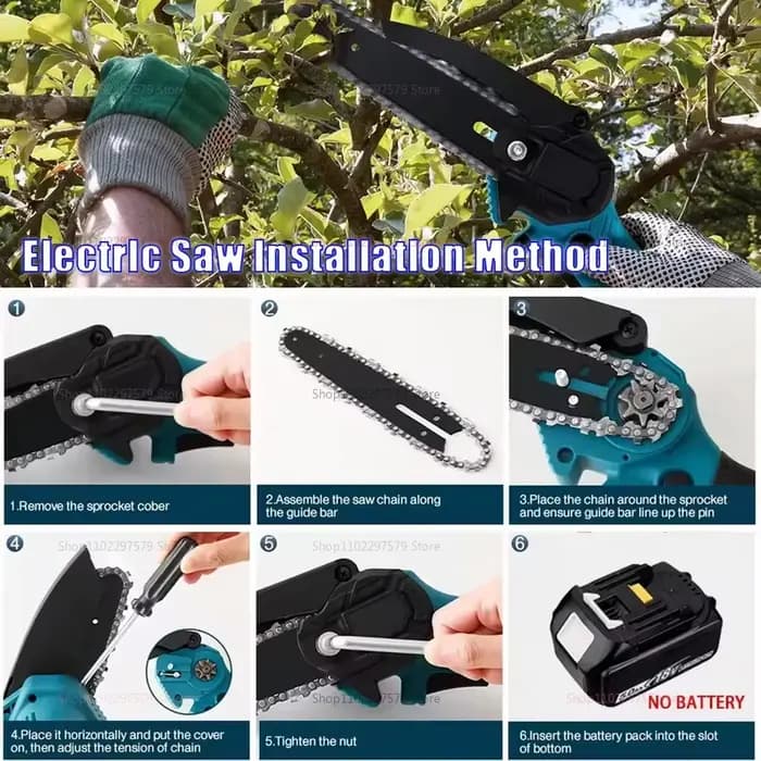 Tronçonneuse électrique sans fil de 6 pouces