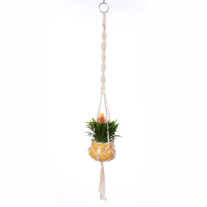 Cintre pour plantes en macramé, panier de jardinière suspendu d'intérieur, corde en coton tissée, Po