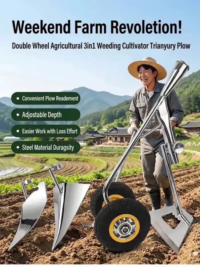 Outil agricole multifonction 3 en 1 pour jardinage