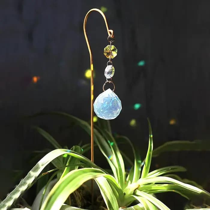 1 pièce Décoration de jardin et de pelouse Attrape-soleil Boule de cristal pour pots de fleurs