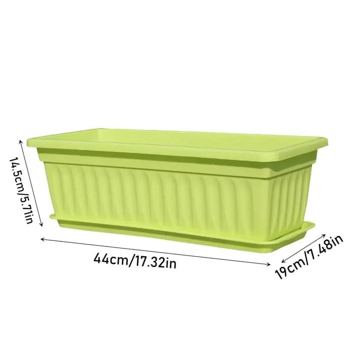 Jardinière rectangulaire en plastique, pot de fleurs multicolore, conteneur de jardinage polyvalent pour légumes, herbes et fleurs