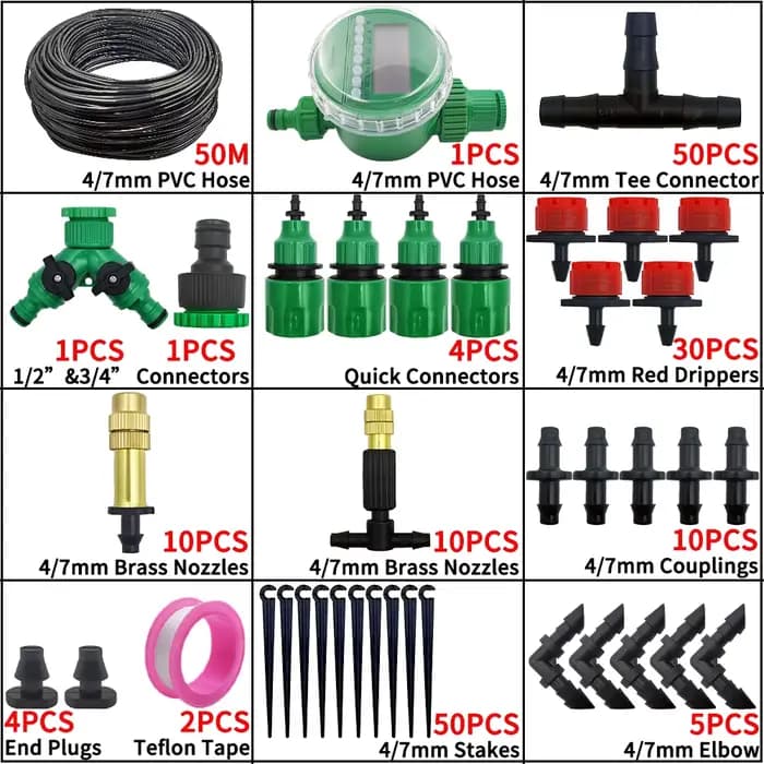 Oasis 5-50M jardin Micro goutte à goutte système d'arrosage automatique Kit contrôleur bricolage bru