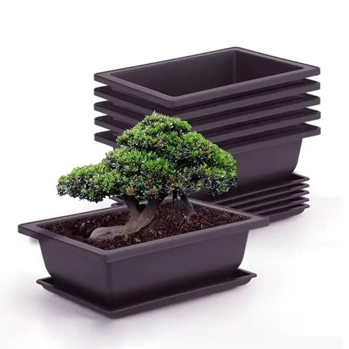 Pot de fleur Imitation plastique, 1 pièce, Pots carrés de balcon, bol de bonsaï de fleur, bassin de