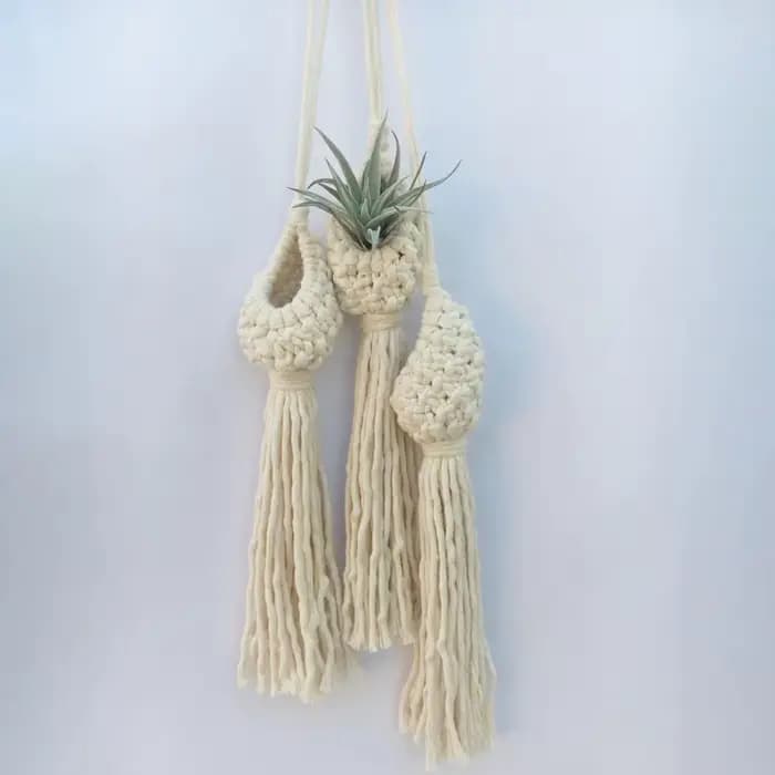 Mir en macramé fait à la main pour la décoration intérieure, cintre pour plantes vertes, pot de fleurs, jardinière de jardin, filet de tapisserie, sac