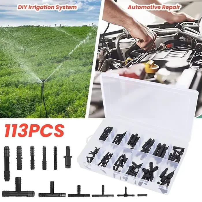 Assortiment de connecteurs de tuyaux de voiture, ensemble de réducteurs, connecteurs droits en plast
