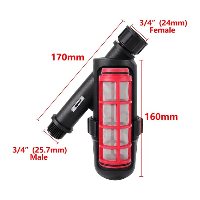 3/4 "1" tuyau d'arrosage filtre pulvérisateur