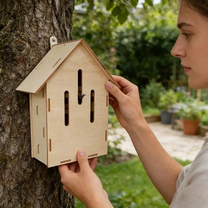 Nichoir en bois pour chauves-souris d'extérieur