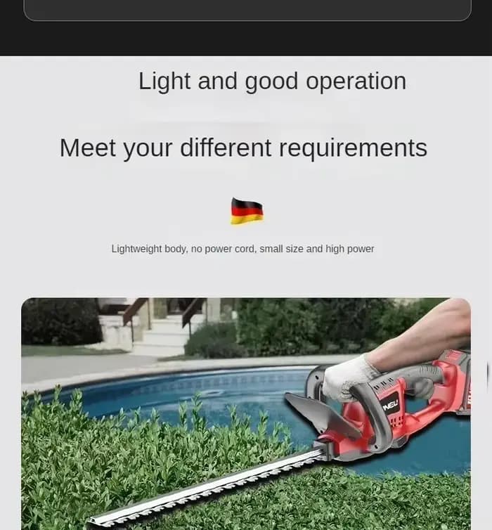 Taille-haie électrique professionnel-cisailles de taille à batterie au Lithium sans fil pour jardin et aménagement