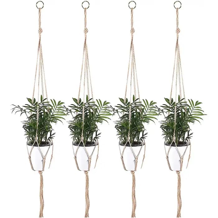 Paniers de suspension de plantes en macramé faits à la main, support de Pots de fleurs, panier de ja