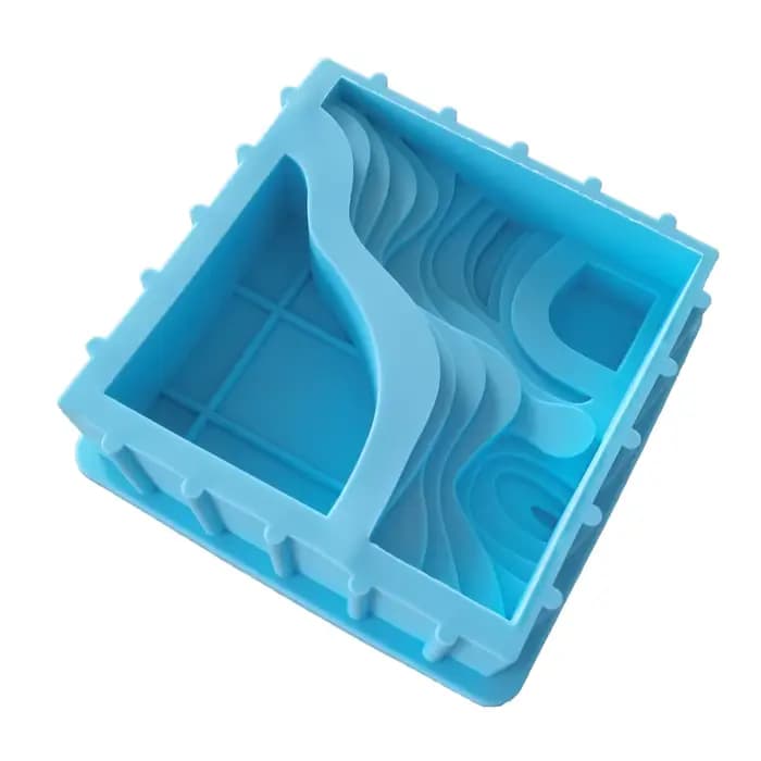 Moule carré en résine époxy pour Pot de fleurs de terrasse, en Silicone, pour bricolage, béton, cime