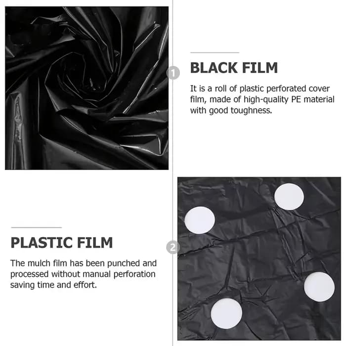 Film de paillage en plastique noir de haute qualité pour le jardinage des légumes