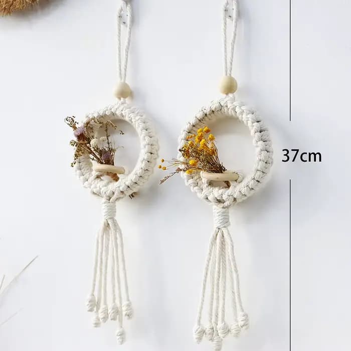 Pot de fleurs mural en macramé, support de plante d'air, décor Boho, pots de jardin de ferme, jardinières, chambre à coucher, décoration Balkon, cadeau