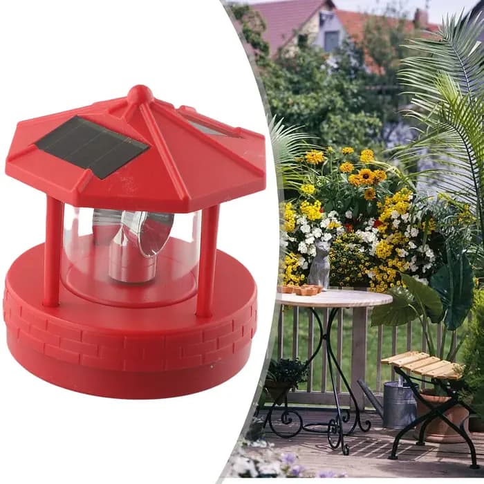 Jardin cour LED phare solaire pelouse lumière extérieure étanche réverbère rotatif rocaille