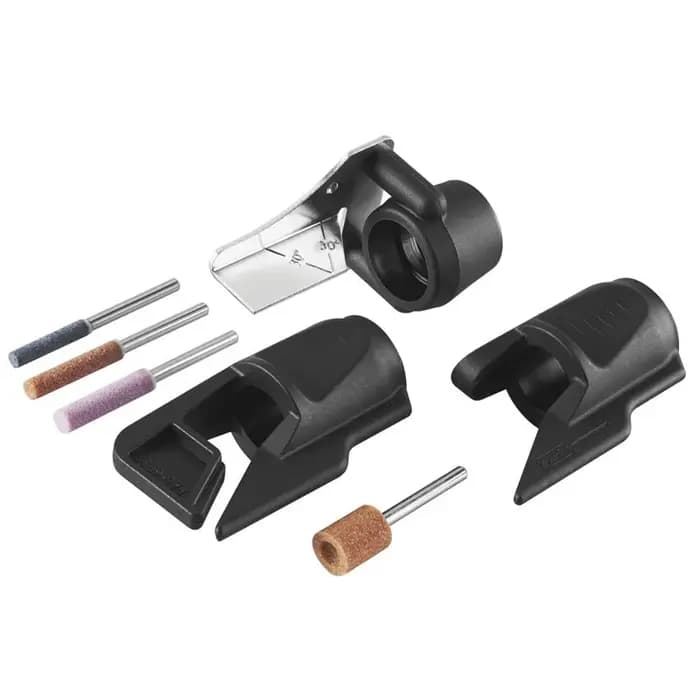 Dremel A679-02 Kit d'affûtage d'outils de jardin comprend 3 accessoires Affûteur de tondeuse à gazon de scie à chaîne