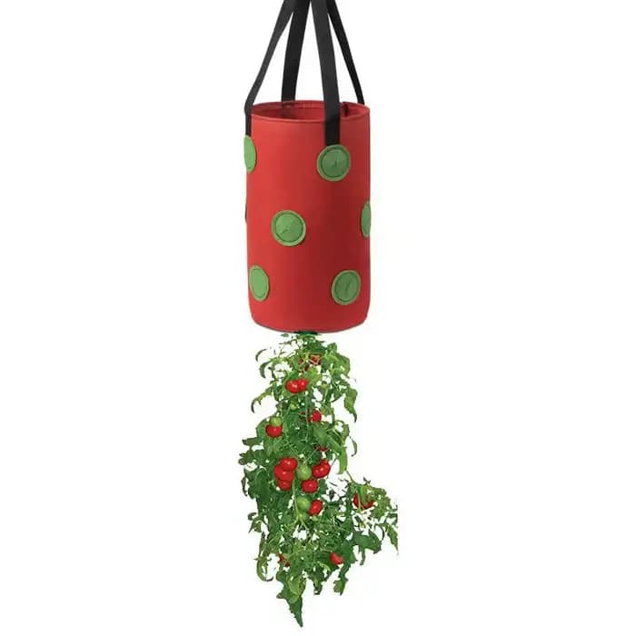 Multi-fonction 13 trous feutre suspendu tomate grandir sac planteur fraise légumes fleur plante crecer sacs jardin