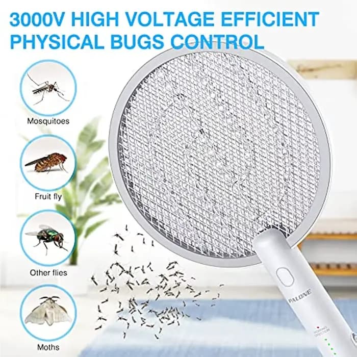 Lampe anti-moustiques électrique 2 en 1, Zapper avec batterie 1200mAh, charge USB avec maille de séc