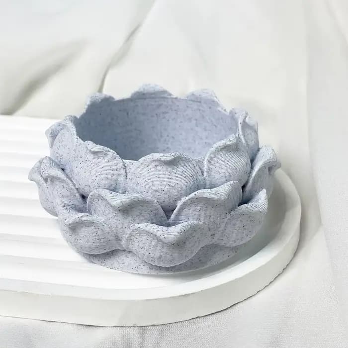 Pot de plante succulente en forme de lotus, vase à fleurs imprimé en 3D, pots de culture en plastiqu