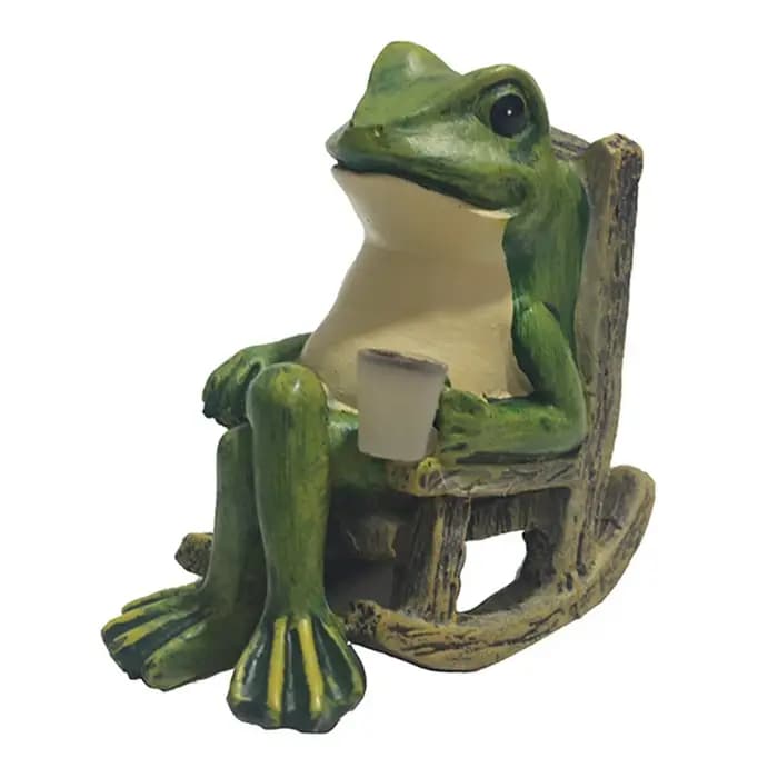 Lampe de nuit solaire étanche en forme de grenouille