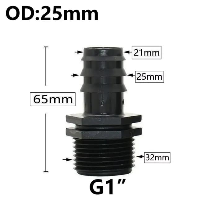 Connecteur de Tube PE de jardin, 8/16/20/25/32mm, filetage 1/2 3/4 1 ", coupleur coudé, raccord de t