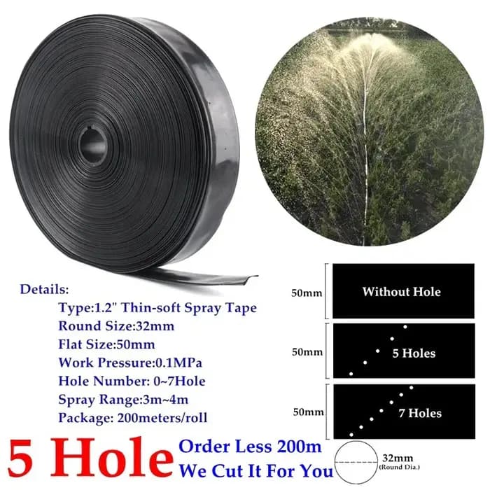 Tuyau d'irrigation par pulvérisation fine et douce