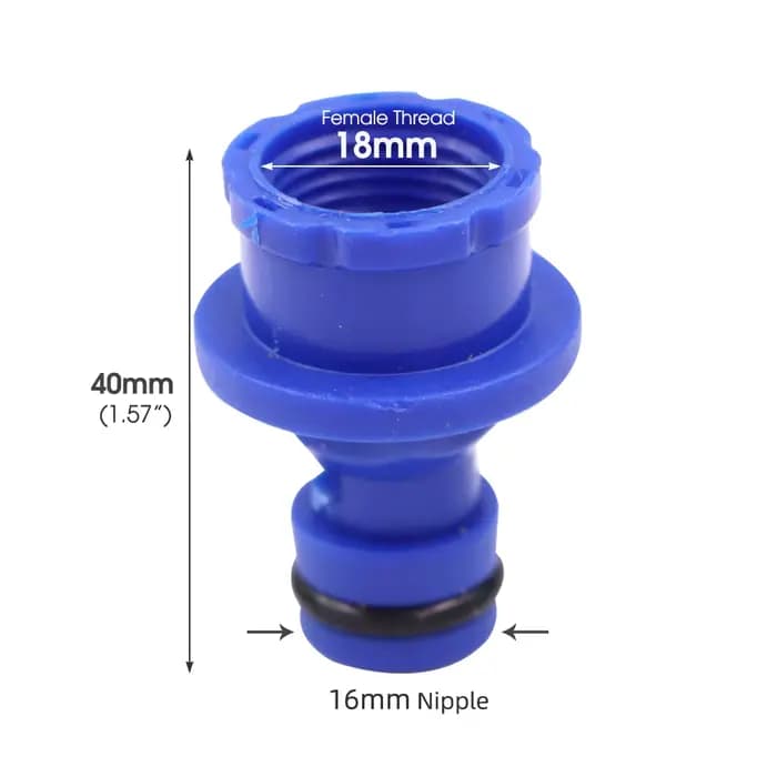 Adaptateur de pompe d'arrosage à connecteur rapide, mamelon à filetage femelle de 18mm pour tube de