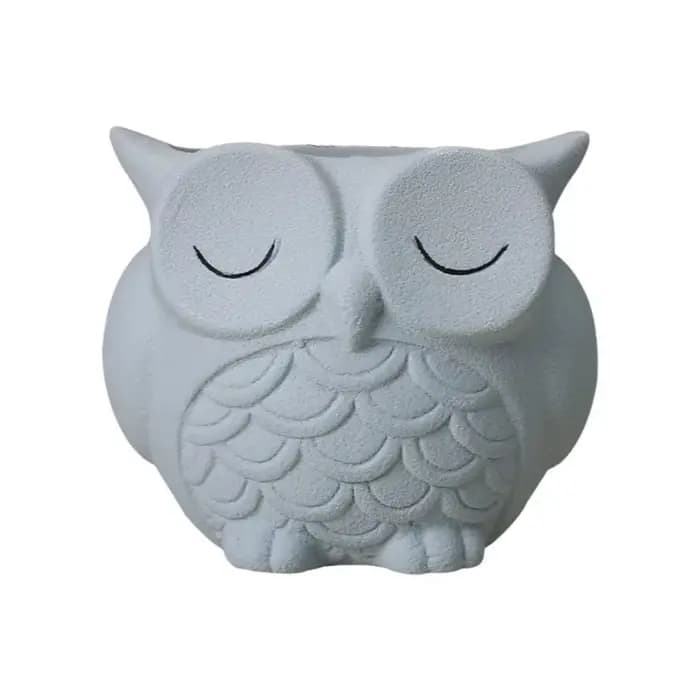 Pot à plantes unique en céramique en forme de hibou, joli pot décoratif pour oignon vert, pot à fleu