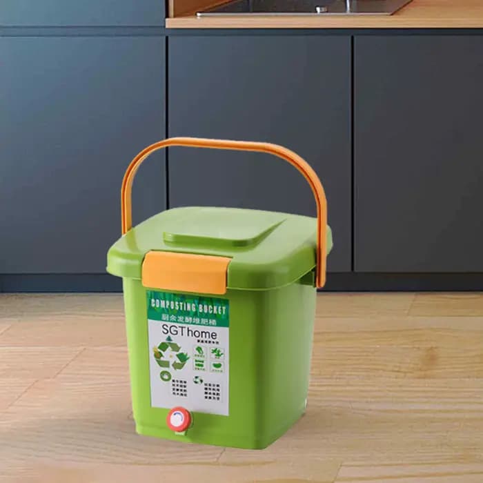 Bac à compost d'intérieur Portable avec couvercle, réservoir de Fermentation, conteneur de compost, seau à compost pour ferme, cuisine, cour, verger extérieur