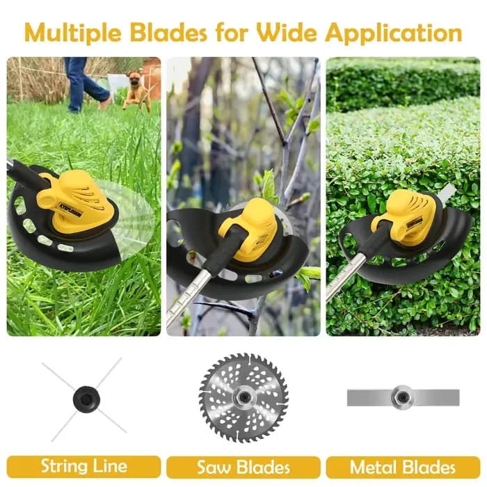 Tondeuse à gazon électrique longueur réglable coupe pliable sans fil jardin