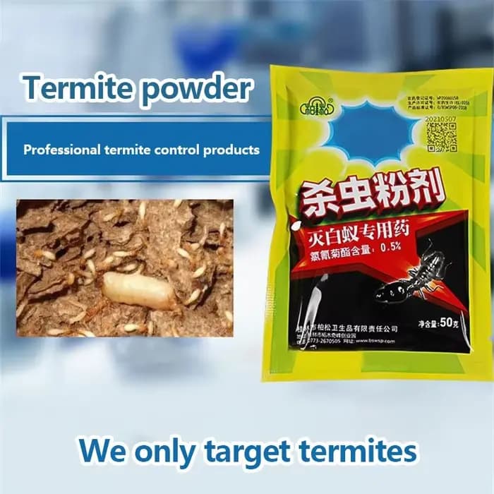 Agent insecticide en poudre efficace pour l'élimination des termites et des fourmis infectieuses
