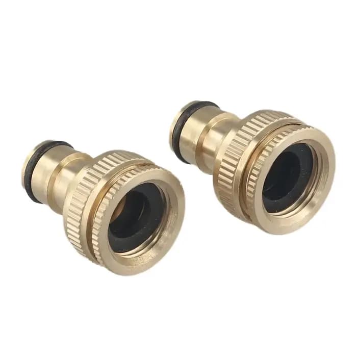 Adaptateur de raccord de robinet de jardin, connecteur de tuyau universel en laiton doré, adaptateur