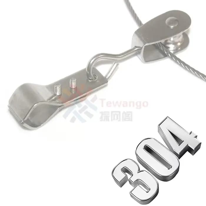 Poulie en acier inoxydable avec clips pour pergolas extérieures, clips de tuyau d'ombre solaire Wave