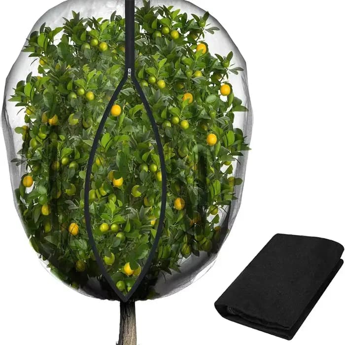 Couverture de filet pour arbres fruitiers, avec cordon de serrage à fermeture éclair, maille Ultra F
