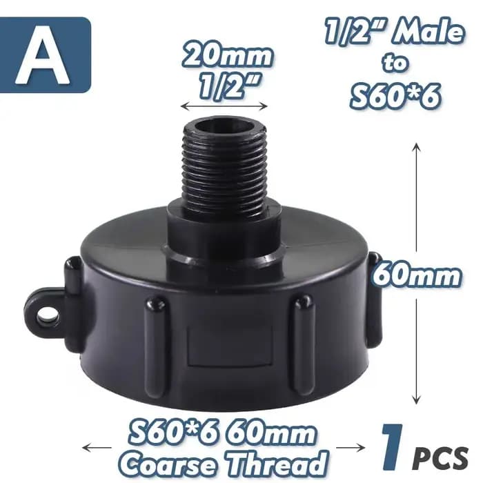 Adaptateur convertisseur de réservoir d'eau IBC 1/2 "3/4" 1 "1.5" 2 "3" 4 "