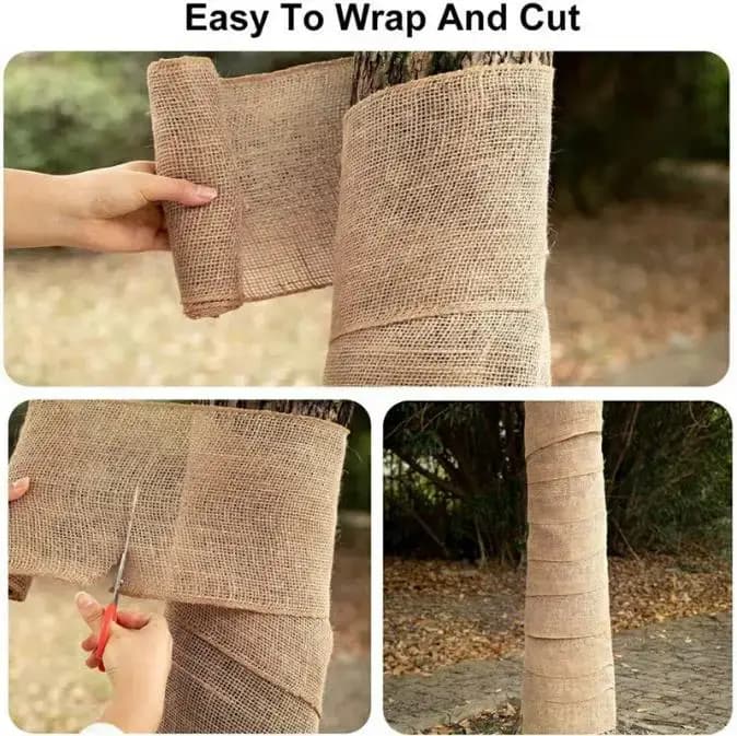 Tissu en toile de jute naturelle pour barrière contre les mauvaises herbes, lit suréWer, couverture