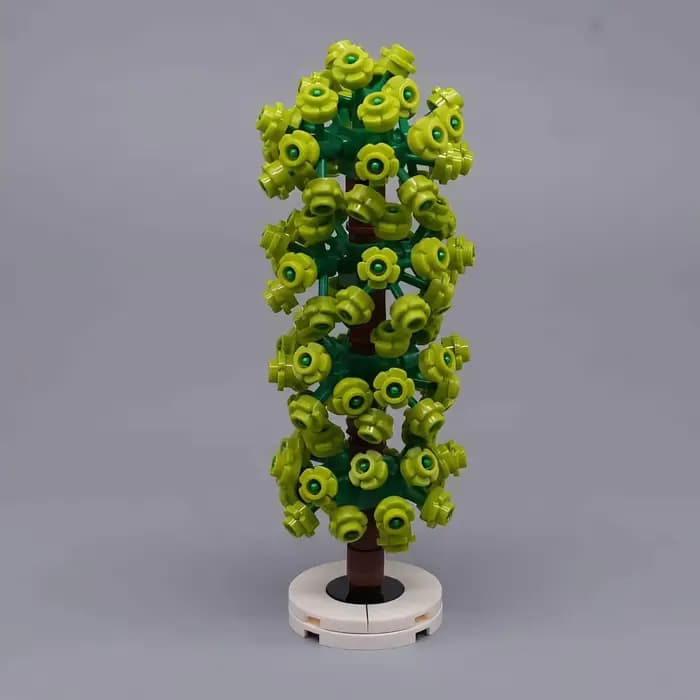 MOC – plantes vertes urbaines, hortensia et arbre arc-en-ciel, décoration de jardin de mariage, blocs de construction DIY pour enfants, jouets cadeau