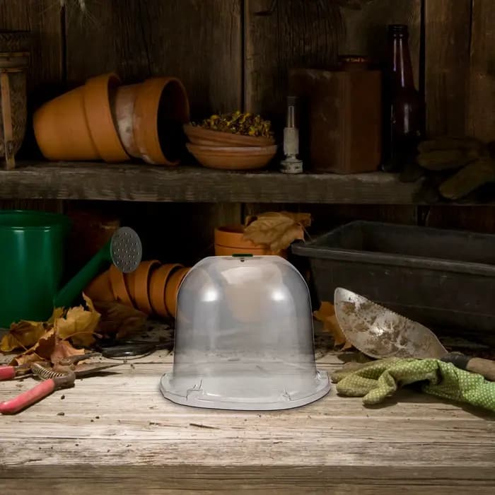 Cloche de jardin en plastique transparente avec ventilation pour protéger les plantes et les légumes contre