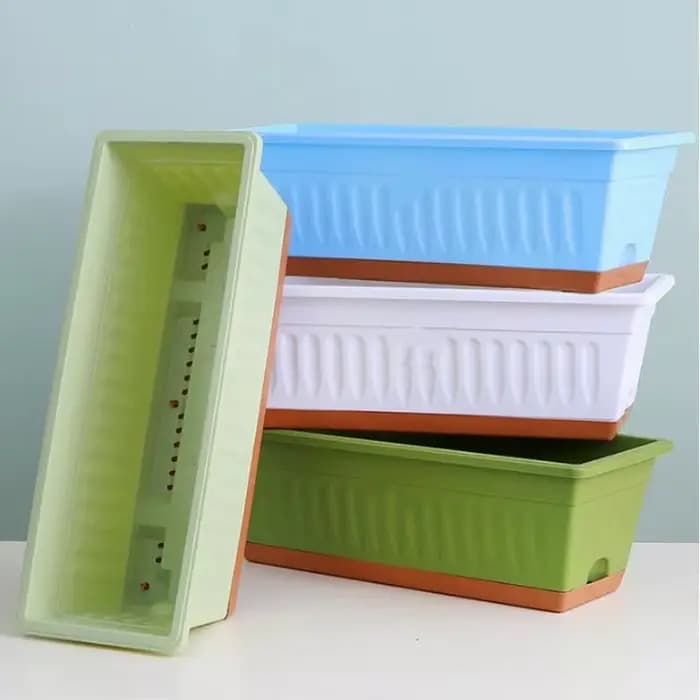 【xxx】1 pot de fleurs rectangulaire en plastique pour plantes d'intérieur et d'extérieur
