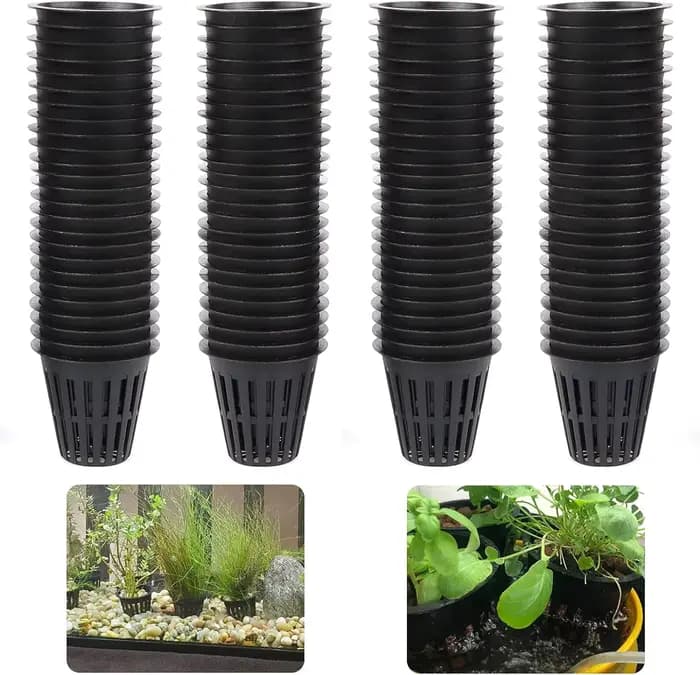 50/100 pièces 2 pouces jardin fendu maille filet tasses rond Net tasses Pots pour hydroponique fendu