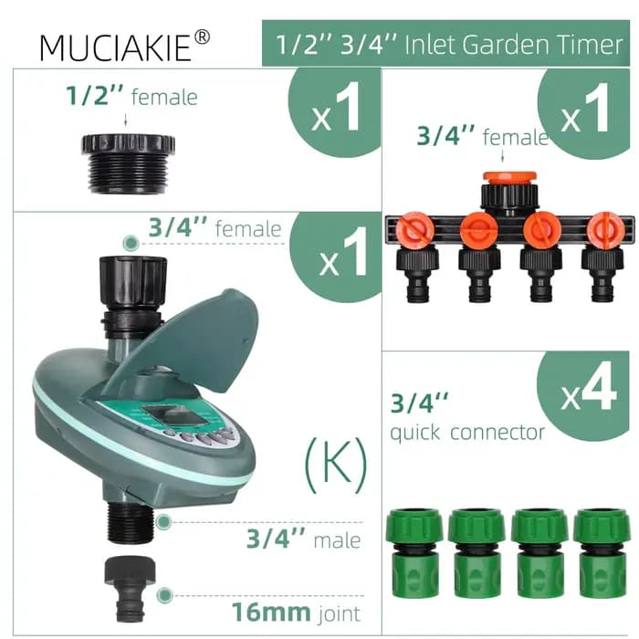 MUCIAKIE – minuterie d'arrosage Programmable pour jardin