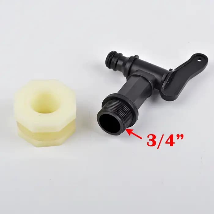 Connecteur de réservoir d'eau en plastique ABS, 1/2 "3/4" pouces, Valve de robinet d'aquarium, clois