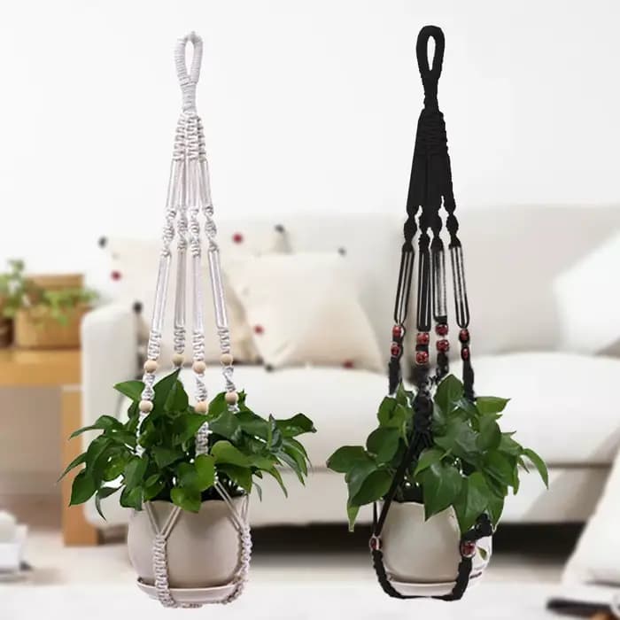 Filet de suspension pour plantes en macramé, supports de pots de fleurs suspendus, panier de jardinière suspendu fait à la main pour intérieur et extérieur, décoration Boho
