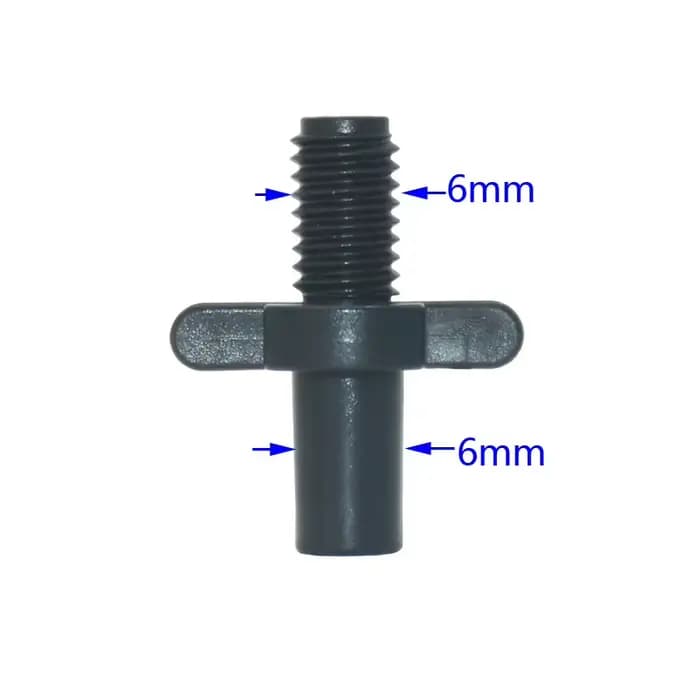 Connecteur d'eau de jardin, 50 pièces, 1/4 ''1/8'' 6mm, bouchon d'extrémité coudée, barbe droite pou